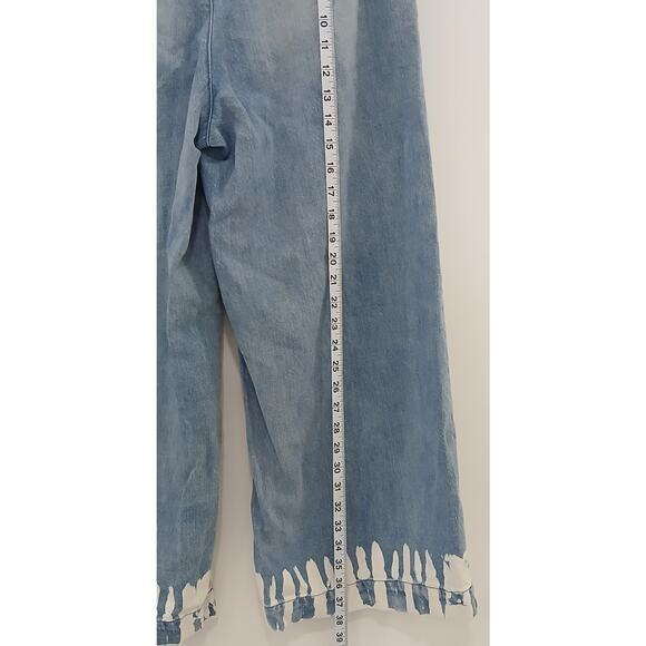 Pilcro and The Letterpress Women's Jeans Wide Leg Bleached Hem Size 28 - Picture 5 of 10